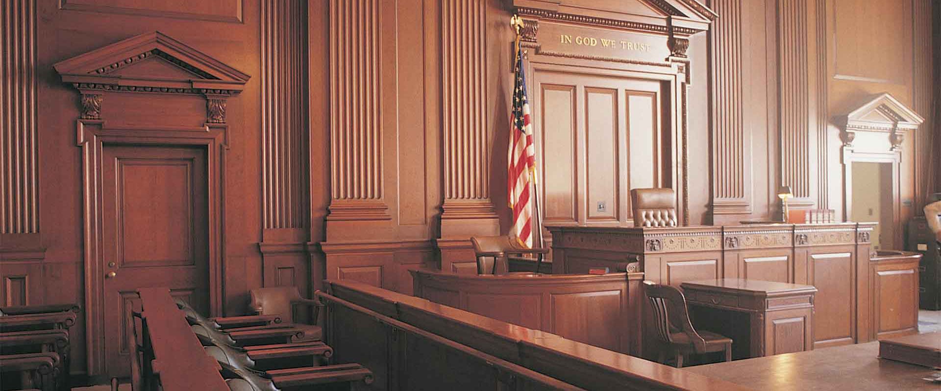 Courtroom where Lerner and Rowe tries personal injury cases
